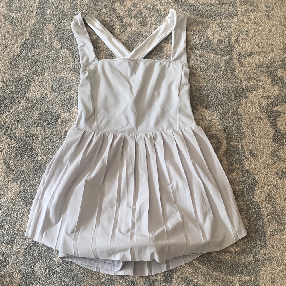 Varley White Pleated Dress
